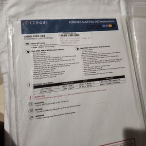 Subliflex 202 sheets for light and dark fabric